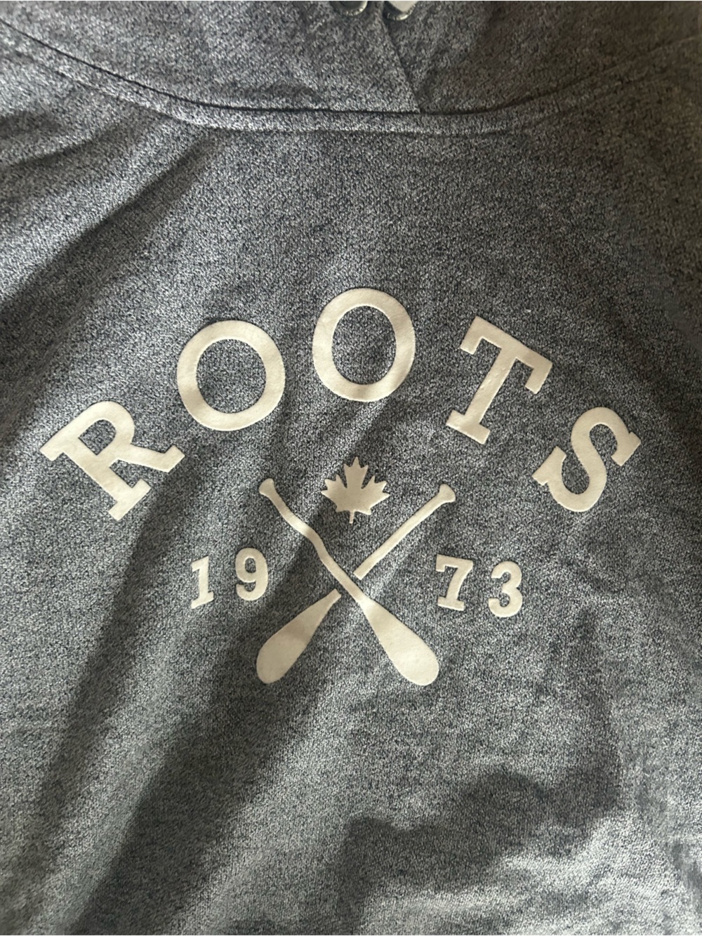 Roots Grey Sweater with White Patch Logo - Picture 3 of 4